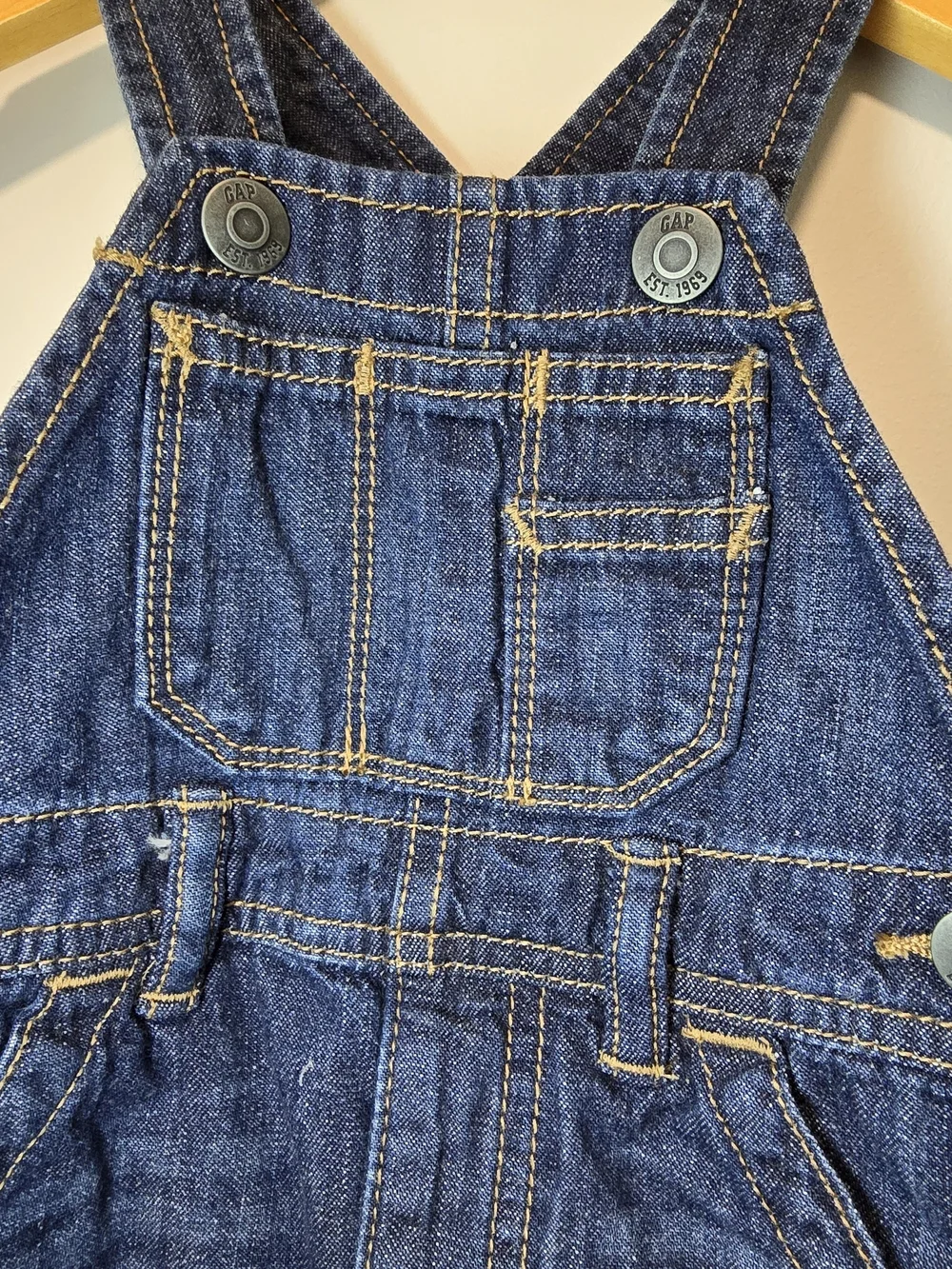 GAP Dark Blue Denim Kids Baby Soft  Overalls